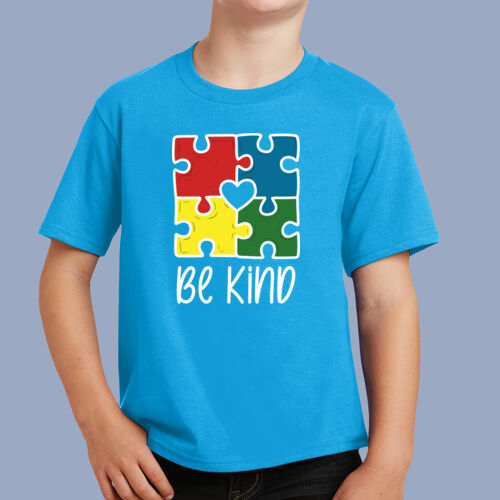 Youth - Be Kind Puzzle T-Shirt - Autism Awareness Thumbnail