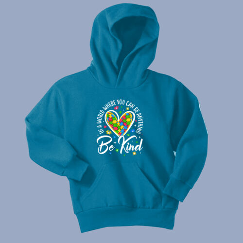 Youth - Be Kind Heart Hoodie - Autism Awareness Thumbnail