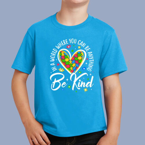 Youth - Be Kind Heart T-Shirt - Autism Awareness Thumbnail