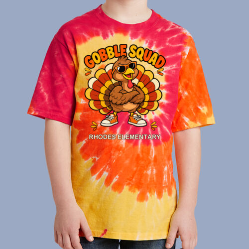 Youth Tie Dye T-Shirt - Thanksgiving - Gobble Squad Thumbnail