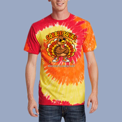 Adult Tie Dye T-Shirt - Thanksgiving - Gobble Squad Thumbnail