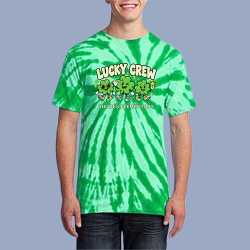 Adult Tie Dye T-Shirt - St. Patrick's - Lucky Crew Thumbnail
