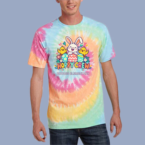 Adult Tie Dye T-Shirt - Easter - Hoppy Crew Thumbnail
