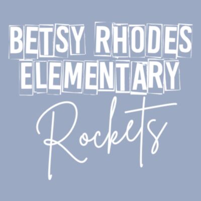 Betsy Rhodes Elementary Rockets in Cursive White Thumbnail